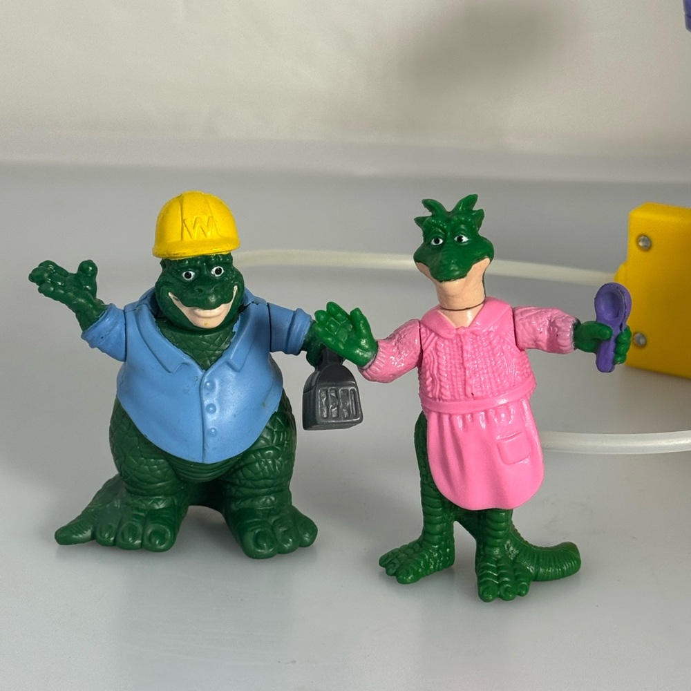 Vintage Dinosaurs 90's TV show Dino Motion McDonalds Toys 1992 Lot of 2